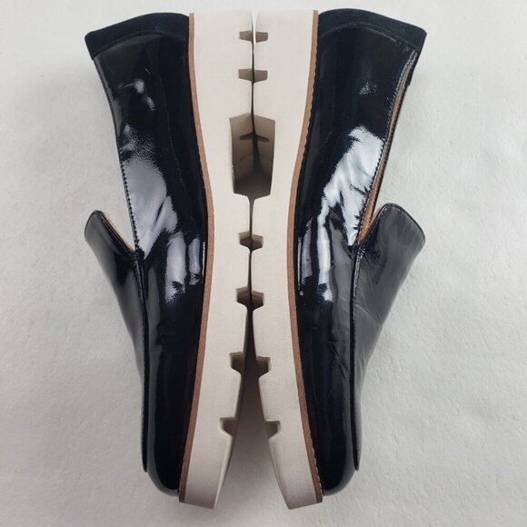 Vionic Kensley Patent Leather Flat Women 9.5 Black Slip On Platform Comfort Shoe - Picture 6 of 11